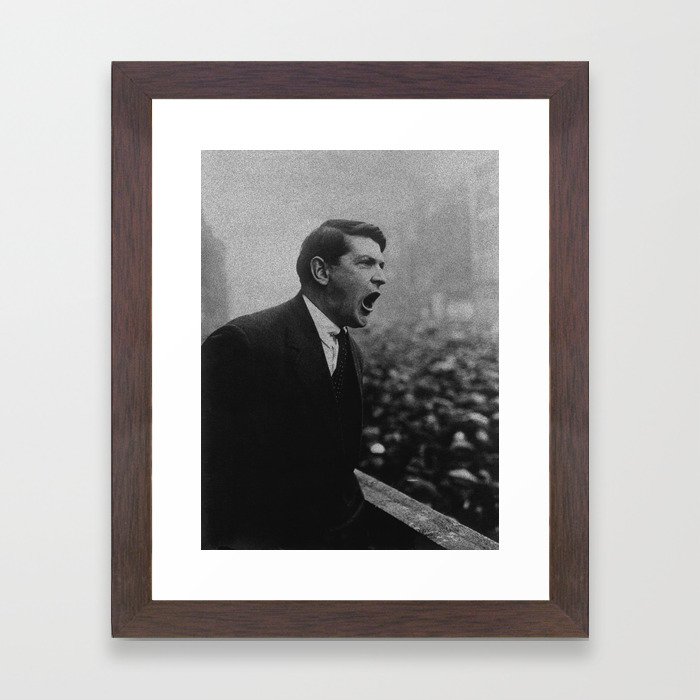 Michael Collins Speaking To A Dublin Crowd - 1922 Framed Art Print