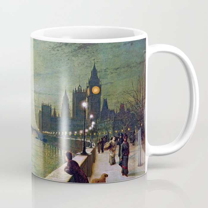John Atkinson Grimshaw Reflections On The Thames Coffee Mug By Pdpress Society6