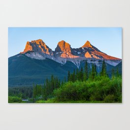 Three Sisters Mountains Canvas Print