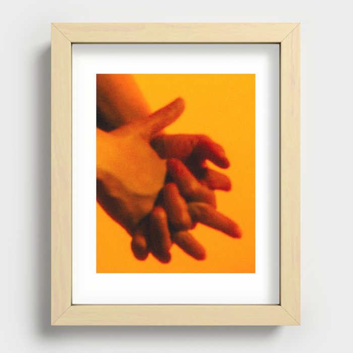 Hands 2 of 2 (Heavy Grain) Recessed Framed Print