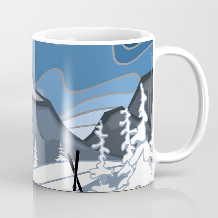 Darkening Winter Skies | Ski Winter Snowy Landscape | DopeyArt  Coffee Mug