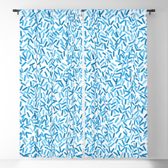 Beautiful Blue Sprinkles Pattern Blackout Curtain