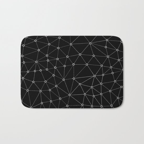 African Triangle Black Bath Mat