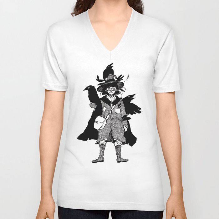 The Crow Witch V Neck T Shirt