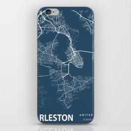 Charleston city cartography iPhone Skin