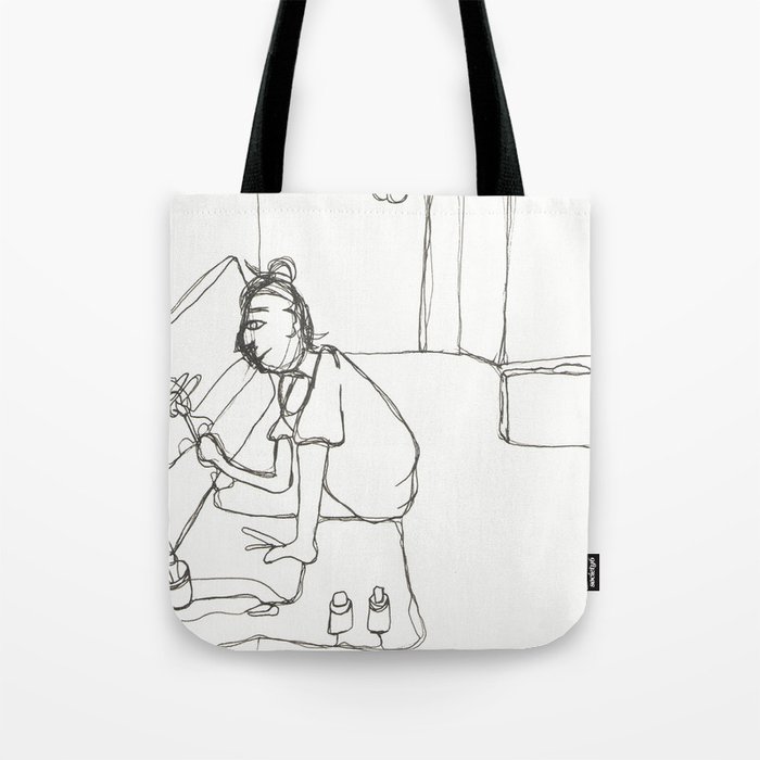 She's workin Tote Bag