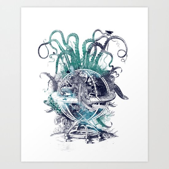 strange artefact amusement park Art Print