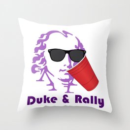 Duke & Rally - JMU Throw Pillow