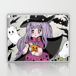 Cute N Spooky Ghost Witch Laptop Skin