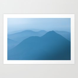 Blue Myst Mountains | Nature Landscape Photography of Blue Mountains in Peru Art Print Art Print