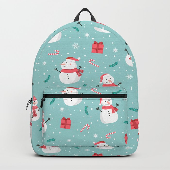 Seamless christmas snowman pattern  Backpack