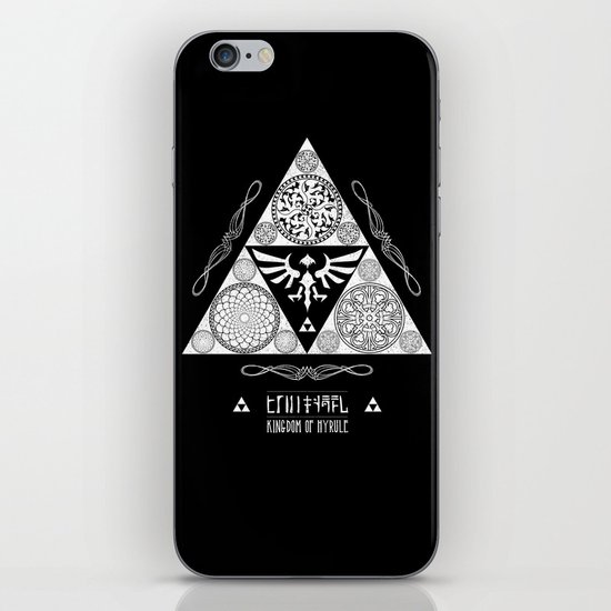 Legend of Zelda Kingdom of Hyrule Crest Letterpress Vector Art iPhone & iPod Skin