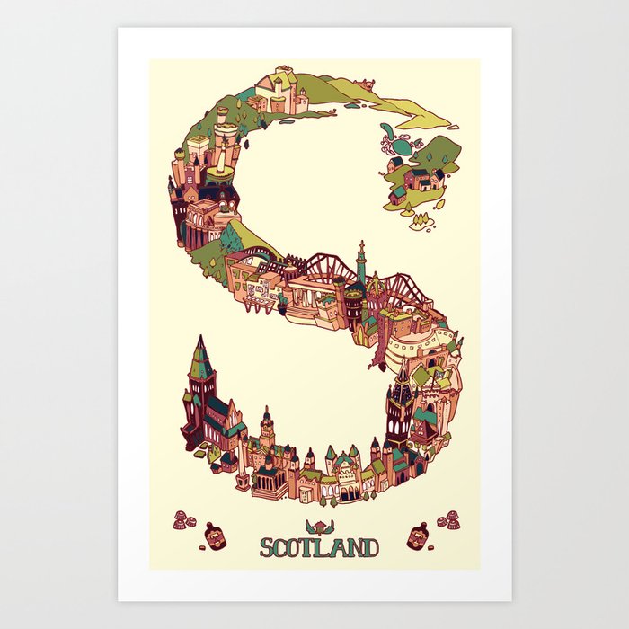 S is for Scotland Art Print