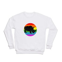 Rainbow Rhino Crewneck Sweatshirt | Oddtoedungulate, Whiterhinoceros, Nosorozec, Dicerossimus, Mammal, Rhinos, Rhinoceros, Perissodactylmammal, Neshorn, Nashorn 