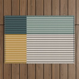 Color Block Line Abstract VIII Outdoor Rug