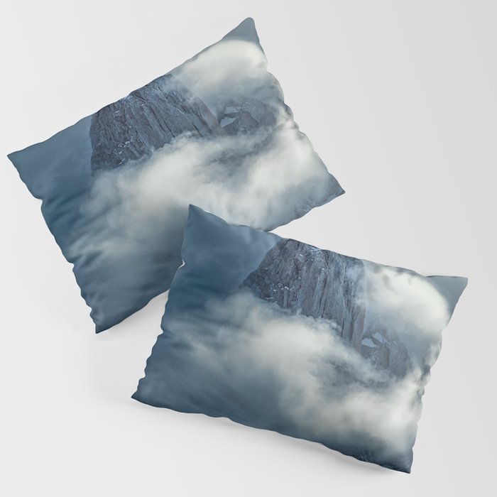 Argentina Photography - Tall Mountain Going Through The Clouds Pillow Sham