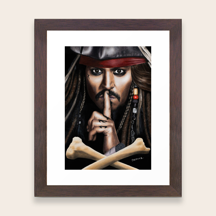 Drawing Jack Sparrow Framed Art Print By Jasminasusakprints Society6