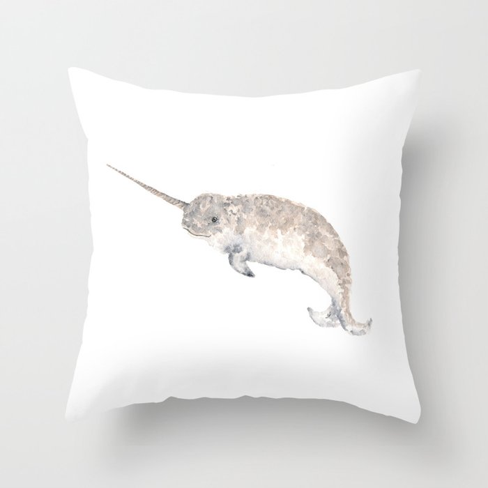 Narwhal Throw Pillow