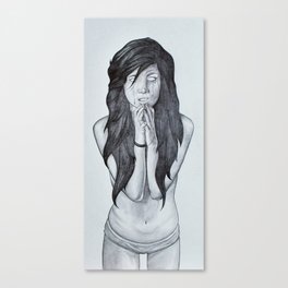 it's too late to pray... Canvas Print