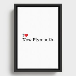 I Heart New Plymouth, ID Framed Canvas