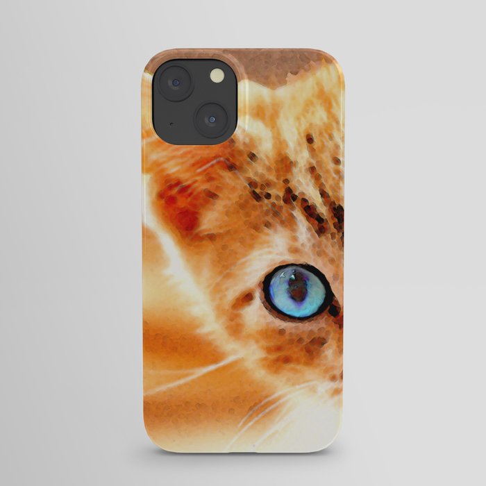Peek A Boo Orange Tabby Cat With Blue Eyes iPhone Case