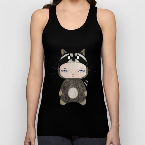 A Boy - Raccoon Unisex Tank Top