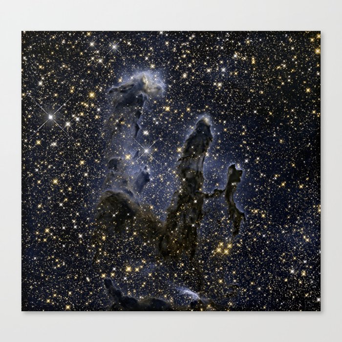 Pillars of Creation / Eagle Nebula in infrared (NASA/ESA Hubble Space Telescope) Canvas Print