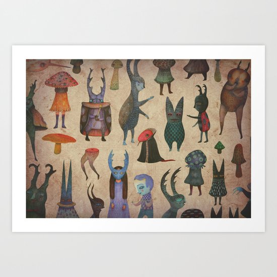 The Cursed Forest characters Art Print