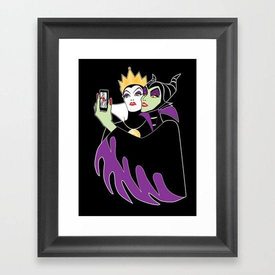Grimhilde & Maleficent Selfie Framed Art Print