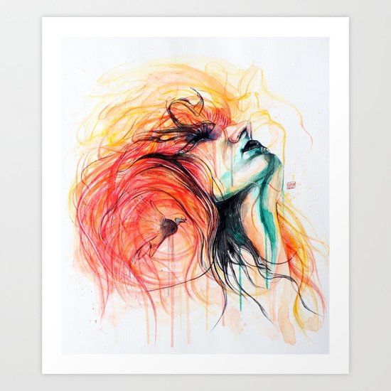Metamorphosis-Bird of paradise Art Print