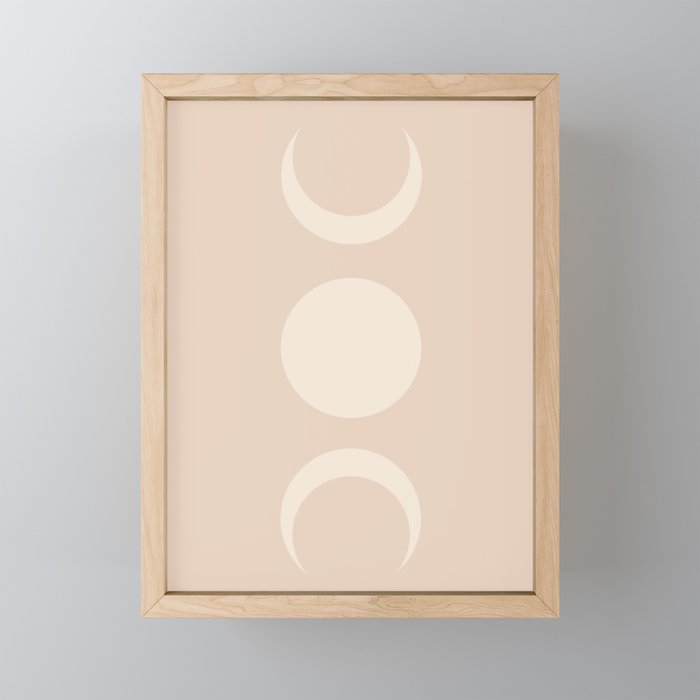 Moon Minimalism - Ethereal Light Framed Mini Art Print