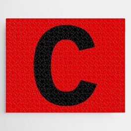 Letter C (Black & Red) Jigsaw Puzzle