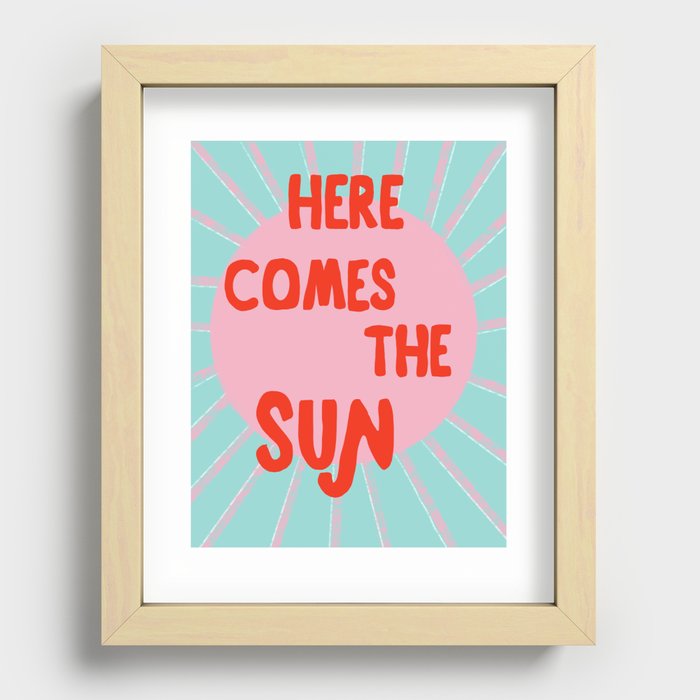 Here comes the sun Recessed Framed Print