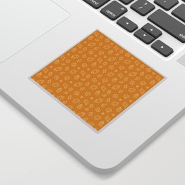 Mustard and White Gems Pattern Sticker