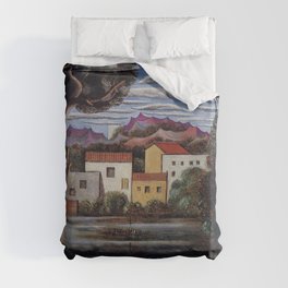 Pablo Picasso, Mediterranean Paysage (Landscape with Dead and Live Trees) (Paisaje con árbol muerto y vivo), oil on canvas landscape painting Duvet Cover