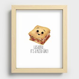 Lasagna It's A Pizza Cake! Recessed Framed Print