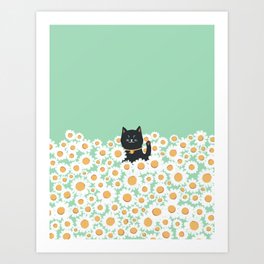 Hidden cat 23 II hello Lucky cat Art Print