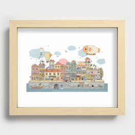 79 Cats in Harbor City Recessed Framed Print