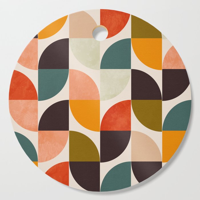 bauhaus mid century geometric shapes 9 Cutting Board