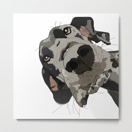 Great Dane dog in your face Metal Print | Loveyou, Wufyou, Puppy, Greatdane, Valentine, Dane, Gift, Iphonecase, Bemine, T Shirt 
