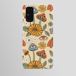 70s Psychedelic Mushrooms & Florals Android Case