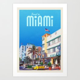 Travel to Miami Art Print