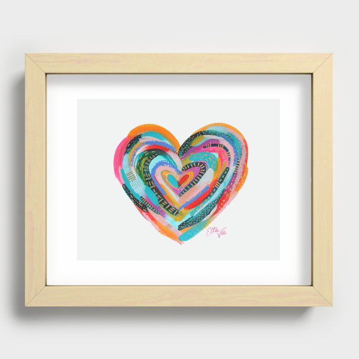 Art Heart no.1 Recessed Framed Print