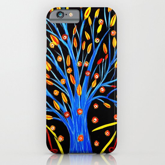Blue tree/abstract iPhone & iPod Case