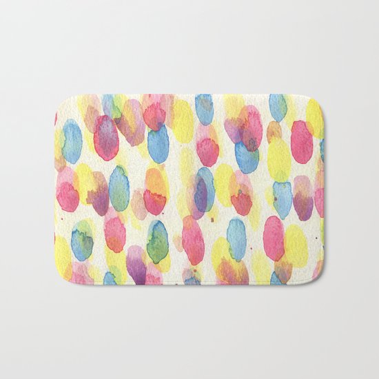 CUTE GEOMETRIC WATERCOLOUR PATTERN Bath Mat