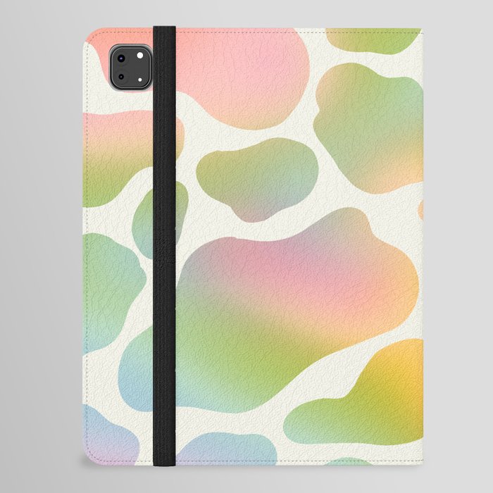 Cute Pastel Cow Spots Pattern \\ Multicolor Gradient iPad Folio Case