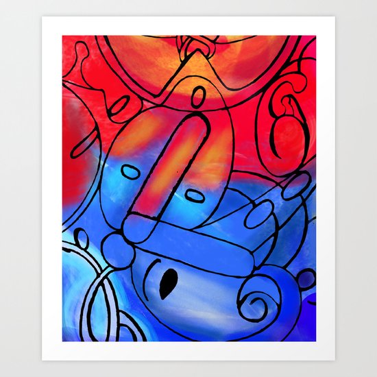 Red Blue Art Print