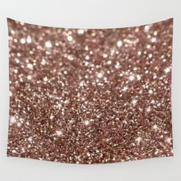 Rose Gold Glitter Wall Tapestry