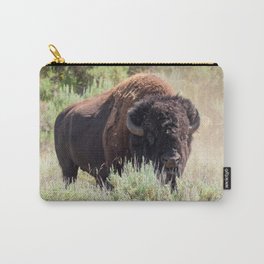 Buffalo Wildlife Photography Yellowstone National Park Wyoming Print Carry-All Pouch