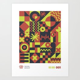 Poster 001 Art Print | Square, Poster, Geometric, Grid, Dannymecler, Graphicdesign, Collage, Circle 